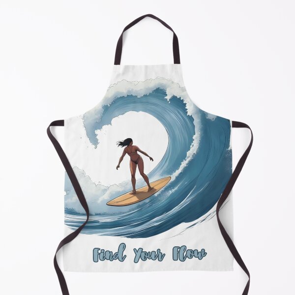 Item preview, Find Your Flow – Surfing Inside the Wave Motivational Surf Design designed and sold by Pixel--Threads.