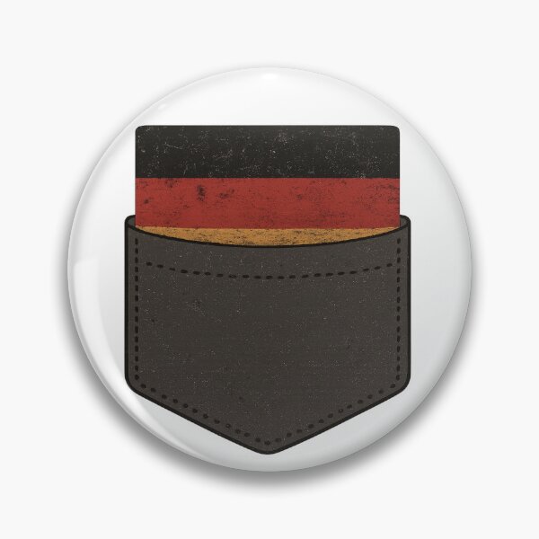 Item preview, Vintage German Pride Pocket — Distressed German Flag with Eagle Accent designed and sold by Globalcitytees.