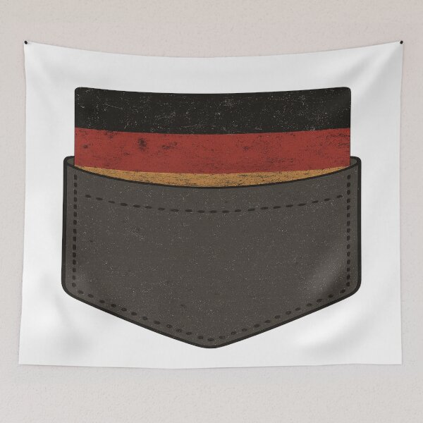 Item preview, Vintage German Pride Pocket — Distressed German Flag with Eagle Accent designed and sold by Globalcitytees.