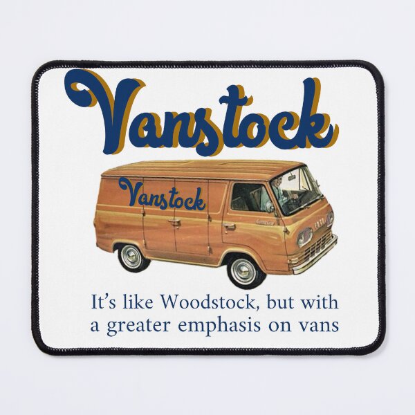 Item preview, 3/4 Lower Vanstock logo bottom shifted right just on chest vanstock written on van 3/4 Vanstock Van Stock That 70’s Show shirt dark orange and navy blue designed and sold by cicadaadams.