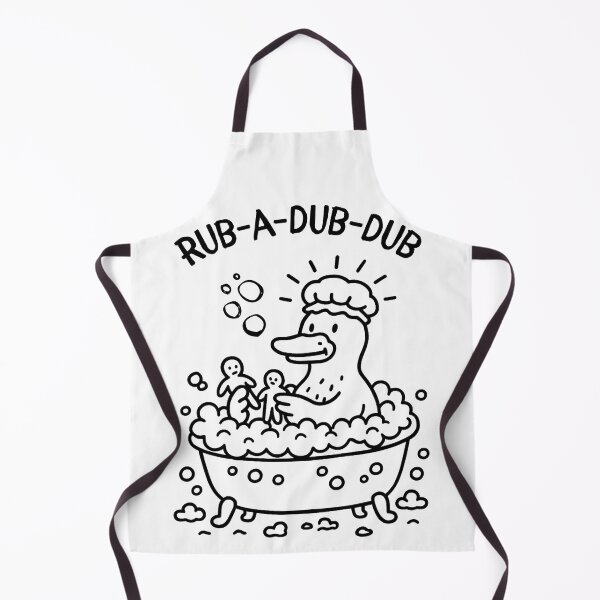 Item preview, Rub-a-dub-dub Funny Duck Bubble Bath Doodle T-Shirt – Cute Animal Humor Tee designed and sold by Thehatinthecat.