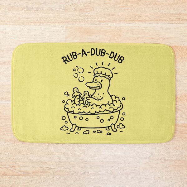 Item preview, Rub-a-dub-dub Funny Duck Bubble Bath Doodle T-Shirt – Cute Animal Humor Tee designed and sold by Thehatinthecat.