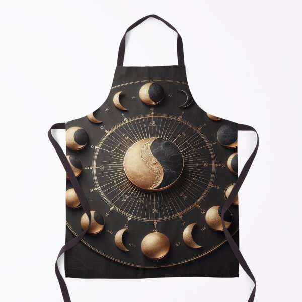 Item preview, Gold Moon Phases – Delicate Lunar Cycle Chart on Black designed and sold by ashokreddy343.