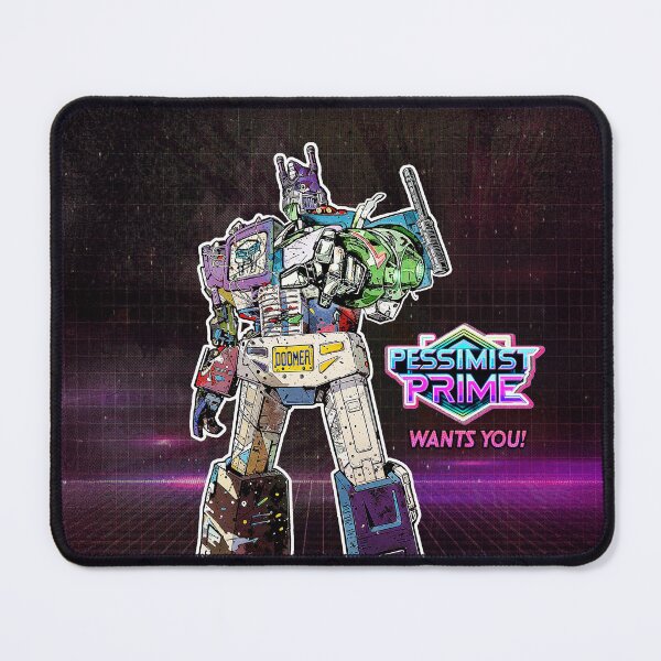 Item preview, Pessimist Prime Satirical Character w/ Logotype designed and sold by Karl Frey.