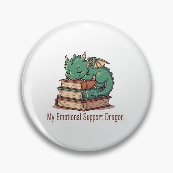 Item preview, Emotional Support Dragon Sticker | Funny Bookish Reader Gift, Romantasy designed and sold by StickyGuys.