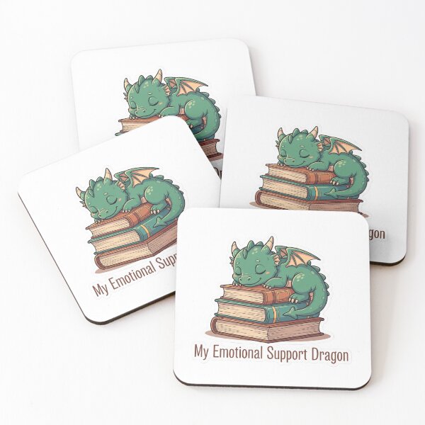 Item preview, Emotional Support Dragon Sticker | Funny Bookish Reader Gift, Romantasy designed and sold by StickyGuys.