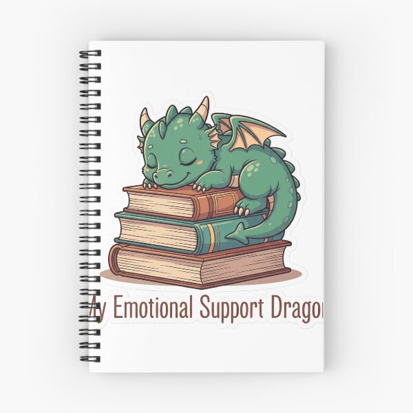 Item preview, Emotional Support Dragon Sticker | Funny Bookish Reader Gift, Romantasy designed and sold by StickyGuys.