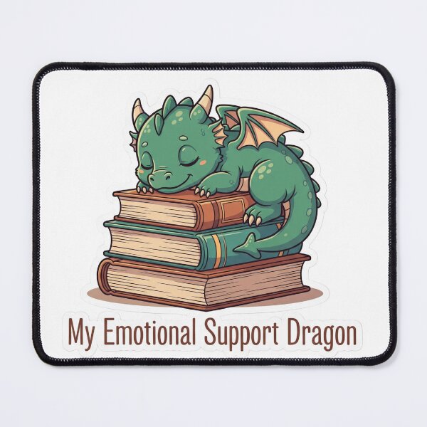 Item preview, Emotional Support Dragon Sticker | Funny Bookish Reader Gift, Romantasy designed and sold by StickyGuys.