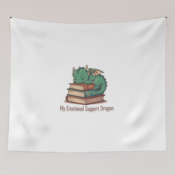 Item preview, Emotional Support Dragon Sticker | Funny Bookish Reader Gift, Romantasy designed and sold by StickyGuys.