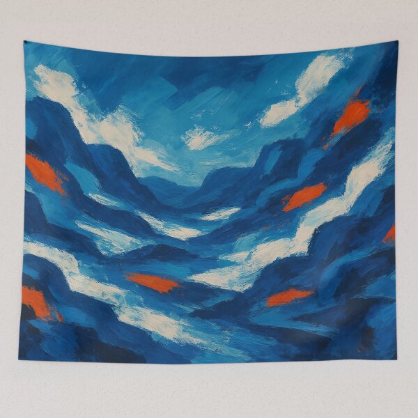 Item preview, Swirls of color over a quiet landscape designed and sold by Sigtrix.