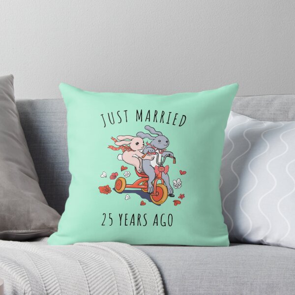 Item preview, Just Married 25 Years Ago - 25th Anniversary Couple Bunnies Tee, Phone Cases And Other Gifts designed and sold by MemWear.
