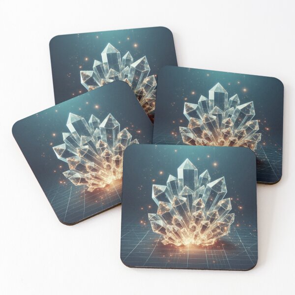 Item preview, Radiant Crystals – Glowing Gem Cluster Design designed and sold by ashokreddy343.