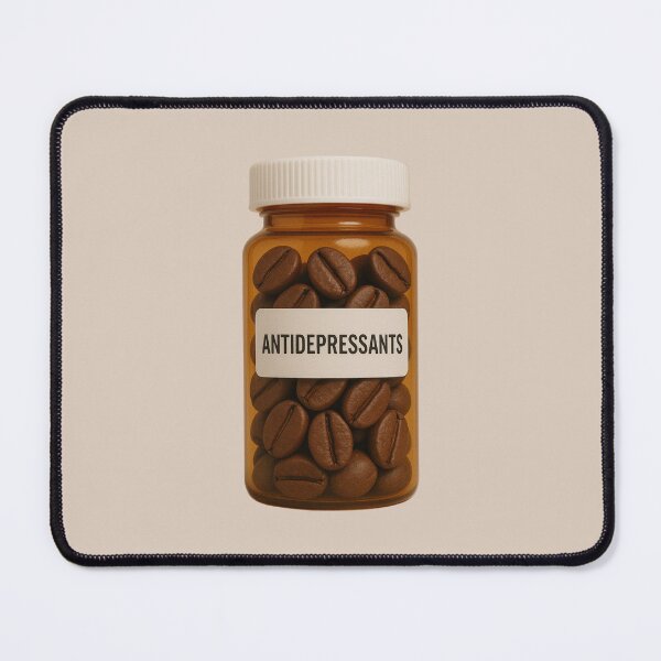 Item preview, Bottle of antidepressants - Coffee Beans designed and sold by wonderxwander.