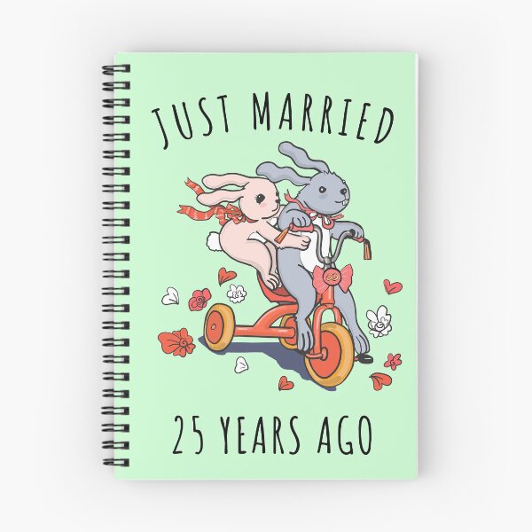 Item preview, Just Married 25 Years Ago - 25th Anniversary Couple Bunnies Tee, Phone Cases And Other Gifts designed and sold by MemWear.