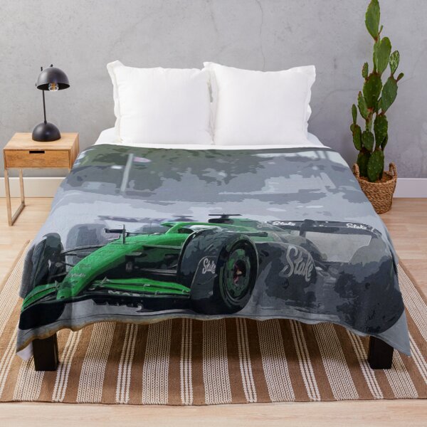 Item preview, Nico Hulkenberg racing his 2025 F1 car in the rain towards his first podium during the British Grand Prix watercolor designed and sold by Rodissimus1984.