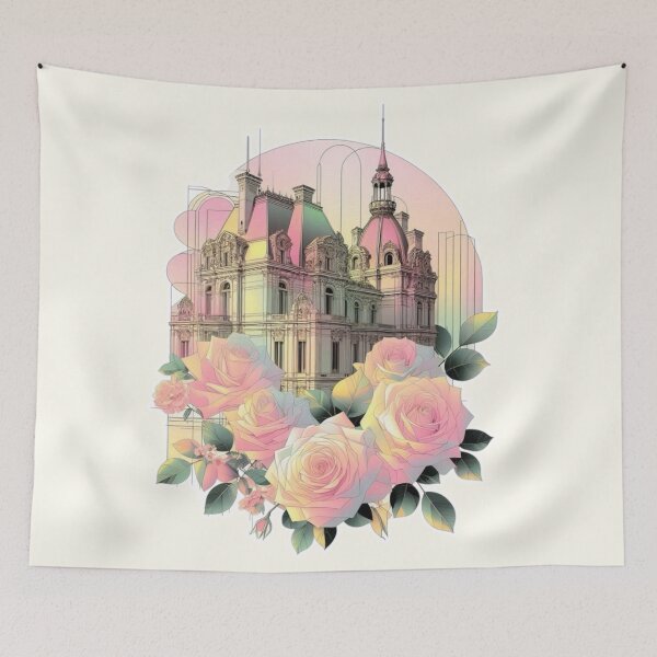 Item preview, Minimalist French Castle - Modern Chateaucore Aesthetic Wall Art designed and sold by Sugar Wisdom .