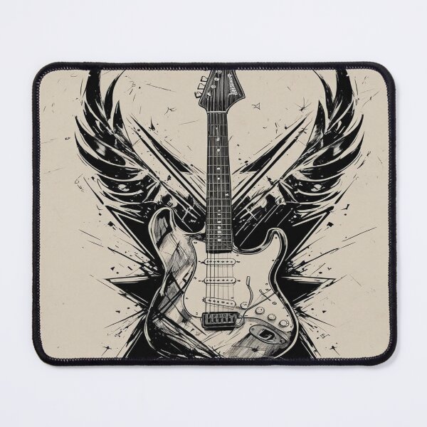 Item preview, Skull Guitar Digital Art Print | Gothic Rock Poster for Wall Decor designed and sold by NazikАnna.