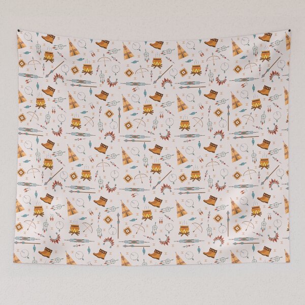 Item preview, Native Icons Harmony – Earth‑Tone Tribal Pattern designed and sold by PAWIRADA.