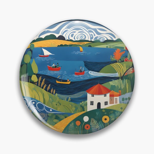 Item preview, Artistic River Town Scene designed and sold by Vandestadt.