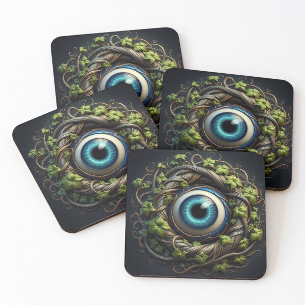 Item preview, Evil Eye with Vines – Mystical Protection Symbol Botanical Design designed and sold by ashokreddy343.