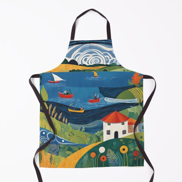 Item preview, Artistic River Town Scene designed and sold by Vandestadt.