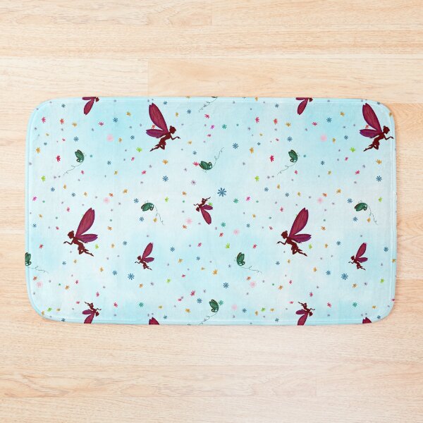 Item preview, Fairies and Flowers in Flight — Enchanted Blue Pattern designed and sold by neenu-bhasin11.