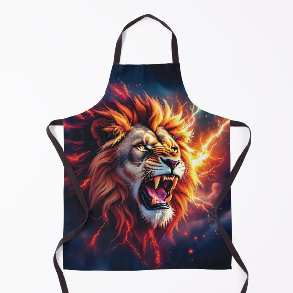 Item preview, A plasma storm surrounds a majestic lion's head designed and sold by Marcu Ioachim.