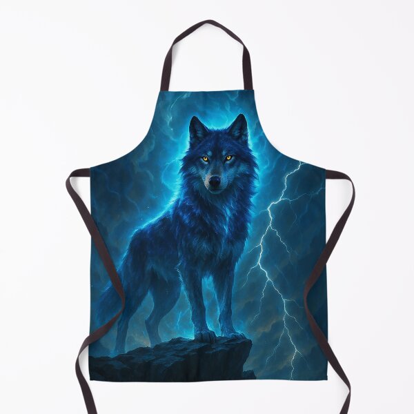 Item preview, Stormborn Guardian – Blue Lightning Wolf designed and sold by alw951.