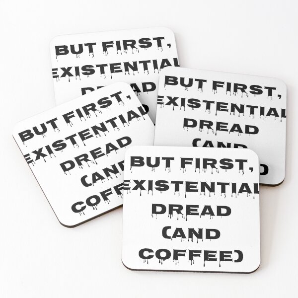 Item preview, But First, Existential Dread (and Coffee) designed and sold by Ninjacatoff.