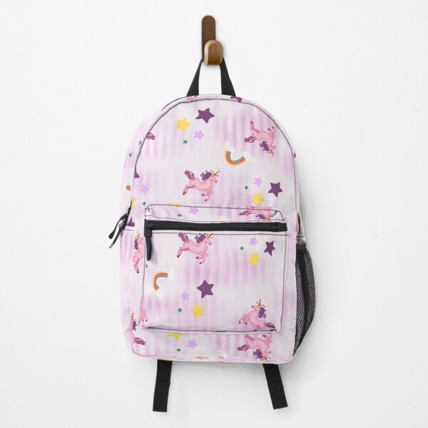 Item preview, Pink Unicorns with Stars and Rainbows — Whimsical Pattern designed and sold by neenu-bhasin11.