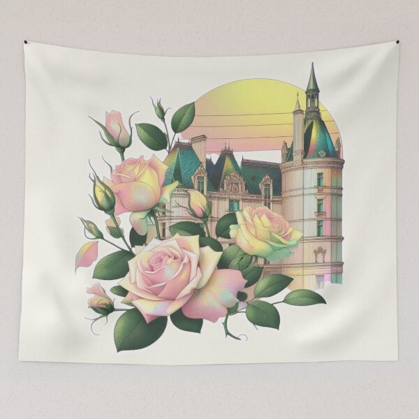 Item preview, Minimalist French Castle - Modern Chateaucore Aesthetic Wall Art designed and sold by Sugar Wisdom .