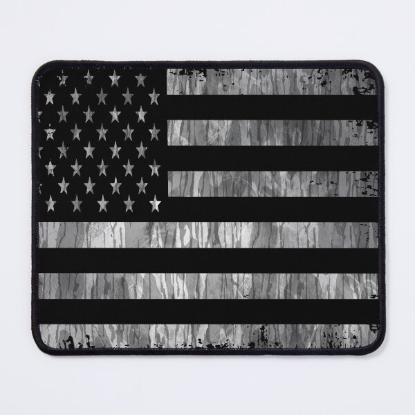 Item preview, Whiteout Bottomland Camo American Flag – Grunge Tactical Style designed and sold by artistwill.