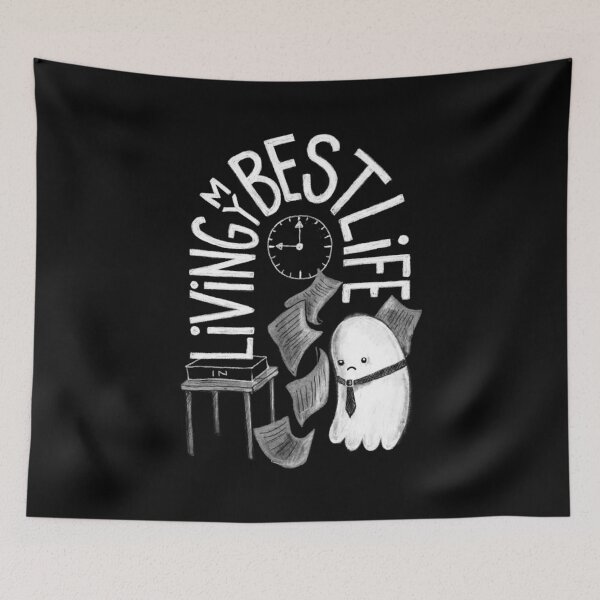 Item preview, Living My Best Life - Existential Dead Ironic Ghost designed and sold by littleclyde.