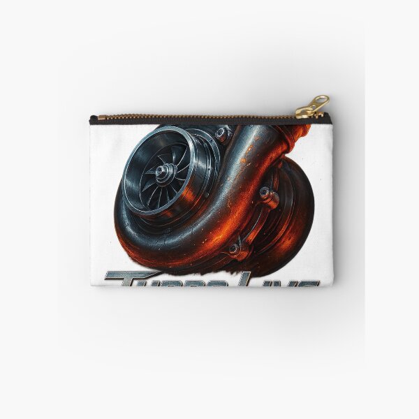 Item preview, Glowing chrome turbocharger with “Turbo Live” lettering designed and sold by PixelPrisma.