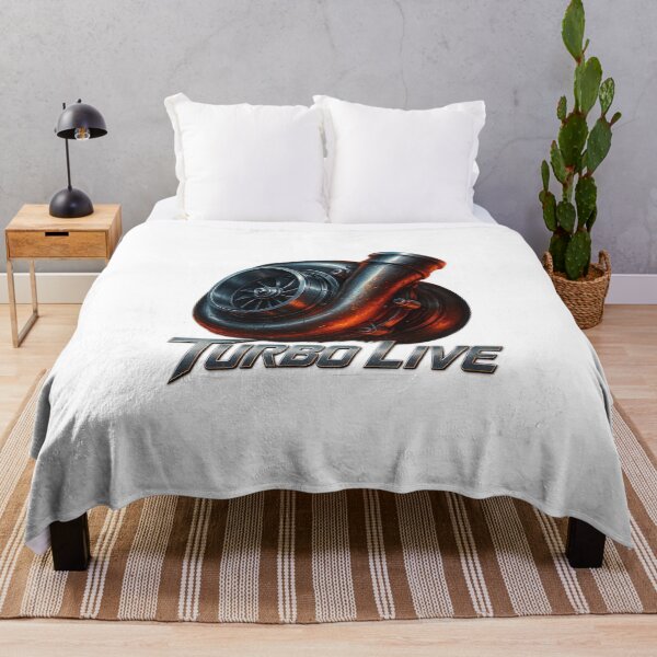 Item preview, Glowing chrome turbocharger with “Turbo Live” lettering designed and sold by PixelPrisma.