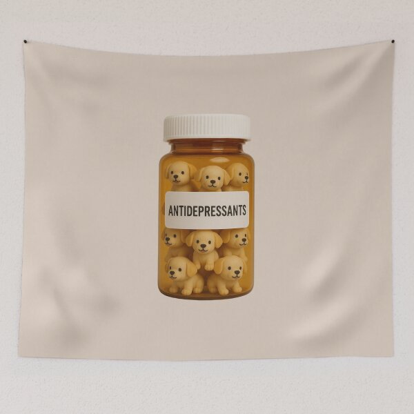 Item preview, Bottle of Antidepressants - Adorable Puppies designed and sold by wonderxwander.