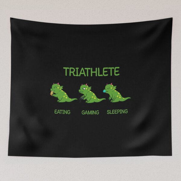 Item preview, Triathlete - Eating Gaming Sleeping - Dinosaur designed and sold by anziehend.