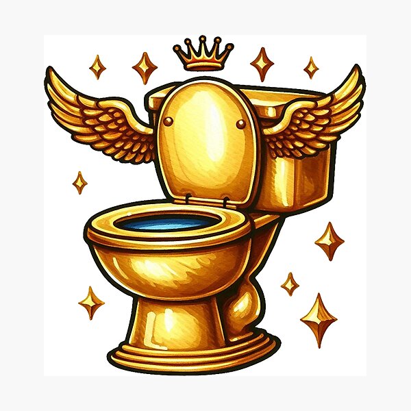 Item preview, Golden Toilet designed and sold by devonclemon.