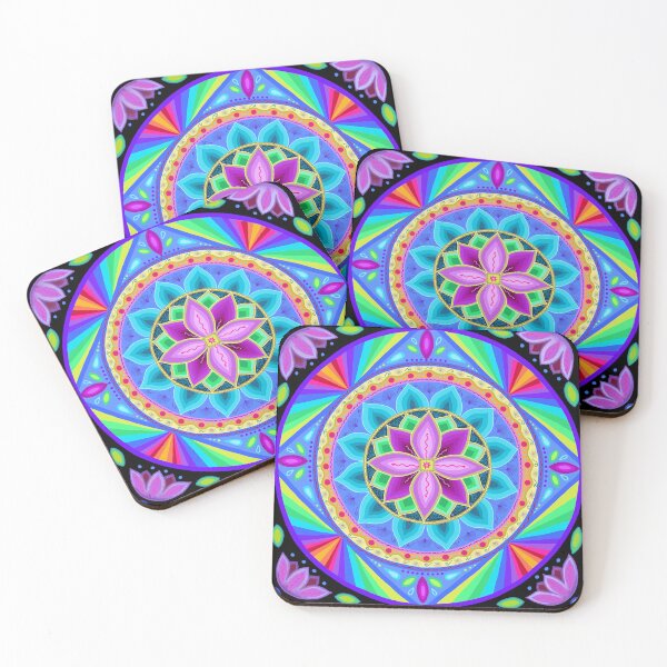 Item preview, Sacred Rainbow Lotus Mandala designed and sold by Soozie Wray.