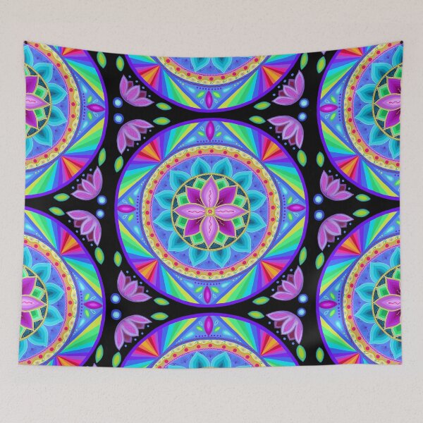 Item preview, Sacred Rainbow Lotus Mandala designed and sold by Soozie Wray.