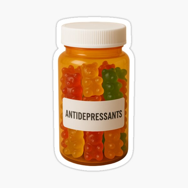 Item preview, Bottle of Antidepressants - Gummy Bears designed and sold by wonderxwander.