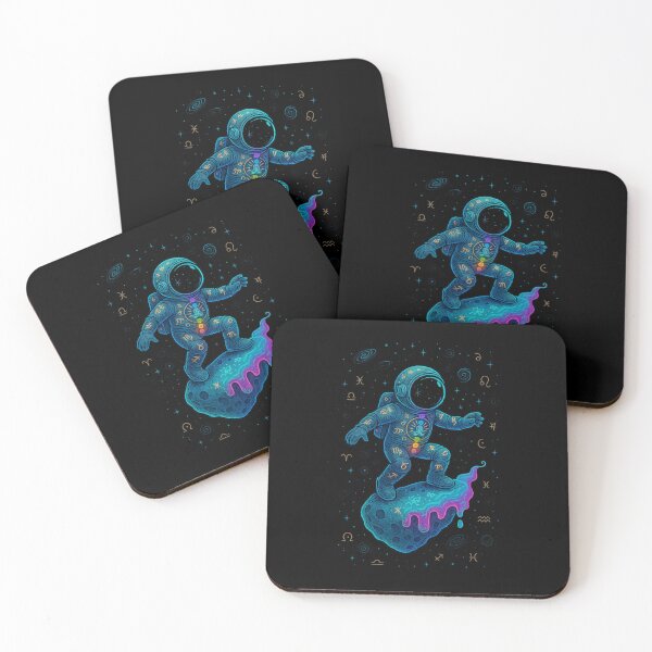 Item preview, Cosmic Ski – Space Ride on a Shooting Rock designed and sold by HEERMANArt.