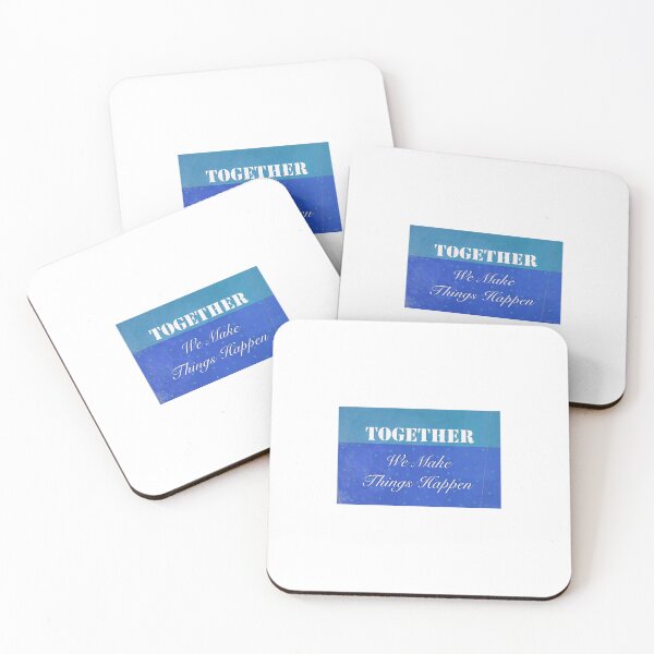 Item preview, Together We Make Things Happen In Blue designed and sold by Sharon Cummings Art.