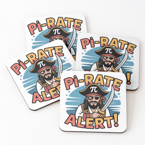 Item preview, Pi Rate Alert – Funny Pirate Math Pun Design designed and sold by einfachdesign.
