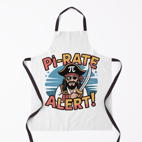 Item preview, Pi Rate Alert – Funny Pirate Math Pun Design designed and sold by einfachdesign.