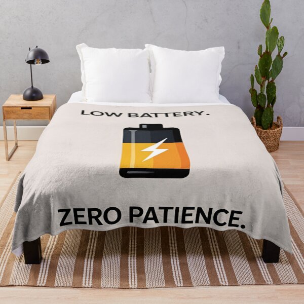 Item preview, “Battery empty. Patience too.” – Modern icon design with humor designed and sold by Anna2492.