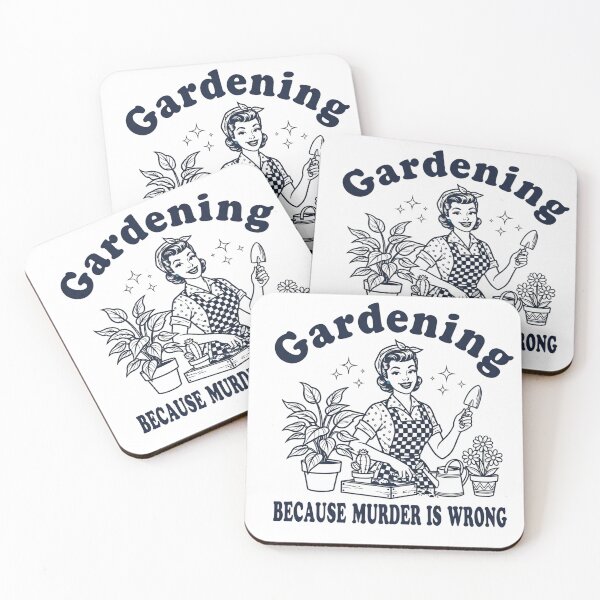 Item preview, Funny Plant Lover Gardening Because Murder Is Wrong designed and sold by Lilly4Art.