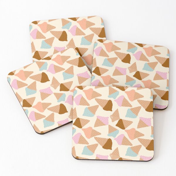 Item preview, Whimsical Ice Cream Cone Pattern – Pastel Dessert Illustration designed and sold by Riley Ray Designs .