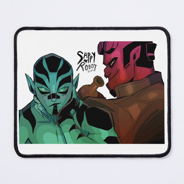 Item preview, Chilling Abe & Hellboy designed and sold by Crashing-Blue.