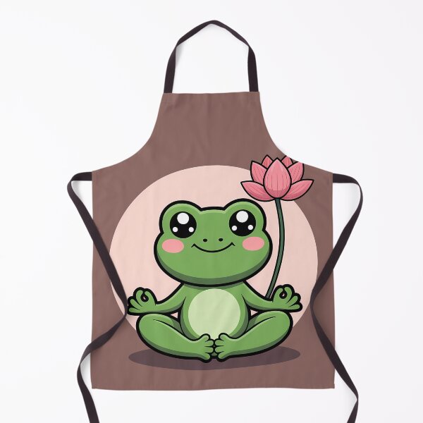 Item preview, Yoga Frog With Lotus designed and sold by KateLeap.